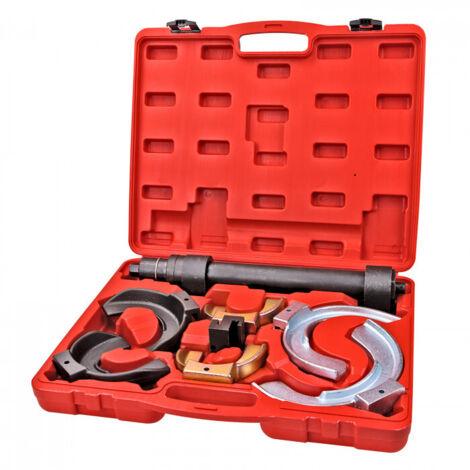 Dema – Compresseur de ressort manuel 14 pièces – Pression maximale 800 kg – Coffret de transport 50 x 41 x 9 cm – Compatible BMW, Audi, Ford