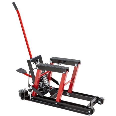 Dema – Cric moto hydraulique 680 kg – Hauteur max. 400 mm – Pédale de levage – Pour entretien motos et quads