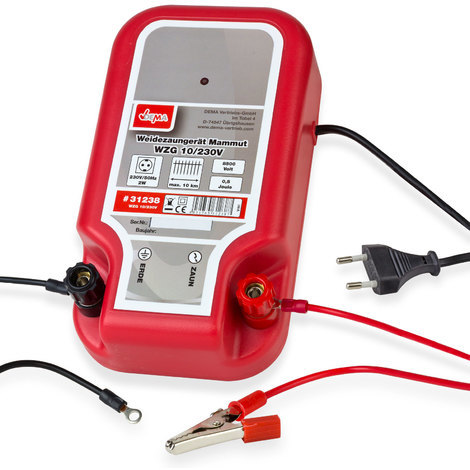 Dema – Electrificateur de clôture 10 Km – 8500 volts – Alimentation 230 V – Indice de protection IP 24 – Installation facile