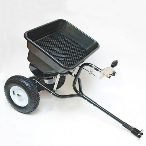 Dema – Epandeur à engrais 45L – Construction en acier tubulaire – Largeur d'épandage 2 à 3m – Compatible remorque et tracteurs