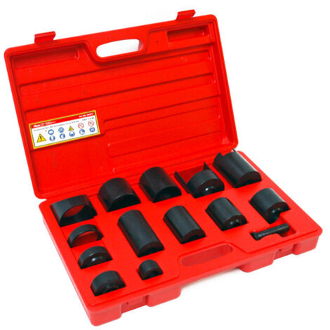 Dema – Extracteur de rotule 14 pièces – Acier qualité industrielle – Coffret de rangement inclus – Pour tous diamètres de tampons de presse