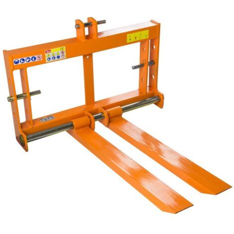 Dema – Fourches lève palettes tracteur 3 points – Charge max. 700 kg – Montage arrière – Dimensions repliées 990 x 260 x 1100 mm
