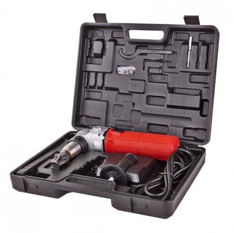 Dema – Grignoteuse à tôle électrique professionnelle – Capacité de coupe 4 mm acier – 625 W – Tête rotative 360° pour zones difficiles