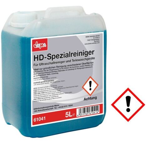 Dema – Nettoyant alcalin doux 5L pour fontaines et nettoyeurs ultra-son – Élimine graisses et salissures – Biodégradable et non toxique
