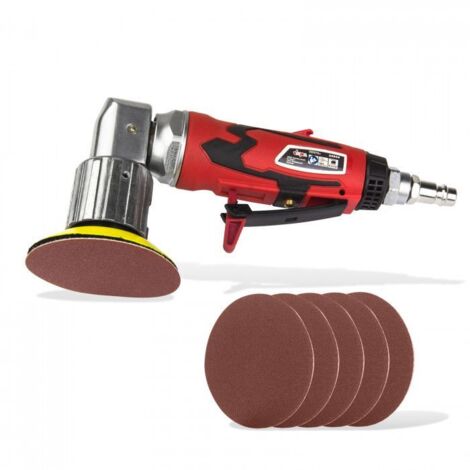 Dema – Ponceuse orbitale excentrique pneumatique – Vitesse 15000 tr/min – Consommation 170 l/min – Pour finition bois dur et teck