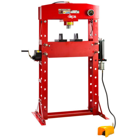 Dema – Presse hydraulique 50 tonnes – Manomètre intégré – Pression maximale 50T – Hauteur de travail 0-1060 mm – Idéale pour ateliers et garages - WP 50 HM