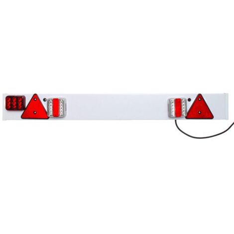 Dema – Rampe de signalisation LED 12V – PVC étanche – Longueur 122 cm – Câble 9 m – 5 fonctions d'éclairage pour remorque