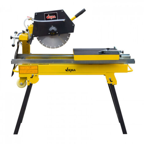 Dema – Scie à carrelage sur table 350 mm – Profondeur de coupe 110 mm – Alimentation 230V – Moteur 2200W – Tête pivotante 0-45°