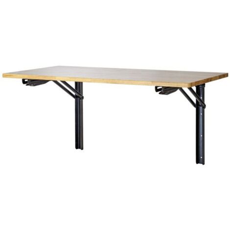Dema – Table murale pliante 1200x580mm – Plateau en bois massif – Charge maximale 150kg – Dispositif de pliage sécurisé