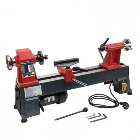 Dema – Tour à bois 370 W – Entre pointes 440 mm – Vitesse réglable 500-3150 t/min – Pour bois dur et matériaux variés - DM450