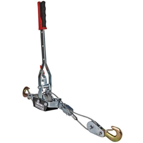 Dema – Treuil manuel 4 tonnes – Charge de rupture 4T – Câble 6mm, longueur 1920mm – Construction acier pour usage intensif