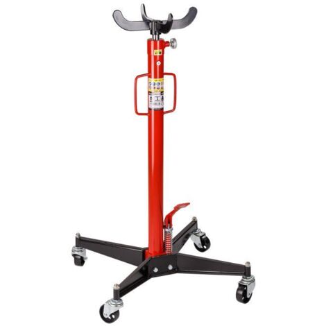 Dema – Vérin support de boîte de vitesse 500 kg – Hauteur de travail 1120 à 1880 mm – Châssis 53 x 53 cm avec 4 roues directionnelles