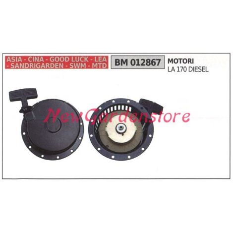 Démarrage du moteur de la tondeuse à gazon CINA LA 170 DIESEL 012867