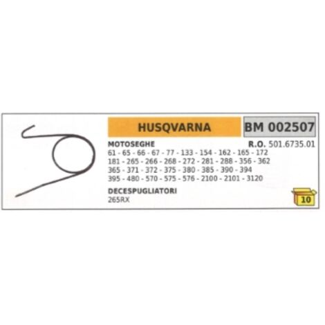 Démarreur à ressort HUSQVARNA 61 - 65 débroussailleuse 265RX