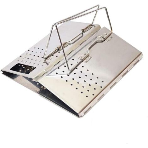 Démarreur de cheminée à charbon de bois pliable pour barbecue avec sac de transport accessoires de barbecue de camping chaleur rapide