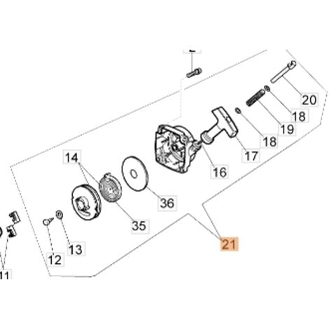 Démarreur de débroussailleuse modèles BC250S BC250T BC280H 61170060BR OLEOMAC