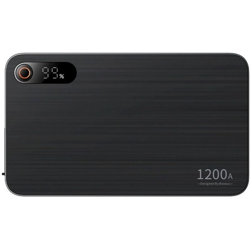 Démarreur de démarrage de voiture 3 en 1 1200A + banque d'alimentation 7200mAh + lampe de poche LED - noir