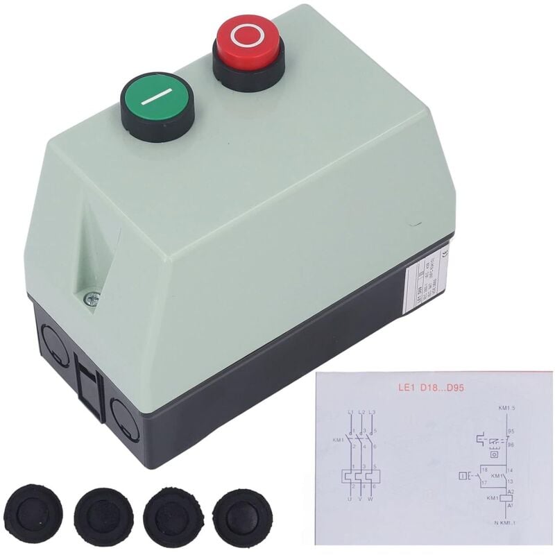 Démarreur de moteur électrique magnétique, interrupteur de commande de démarrage étanche IP55, monophasé 220 230V 3 380 400V