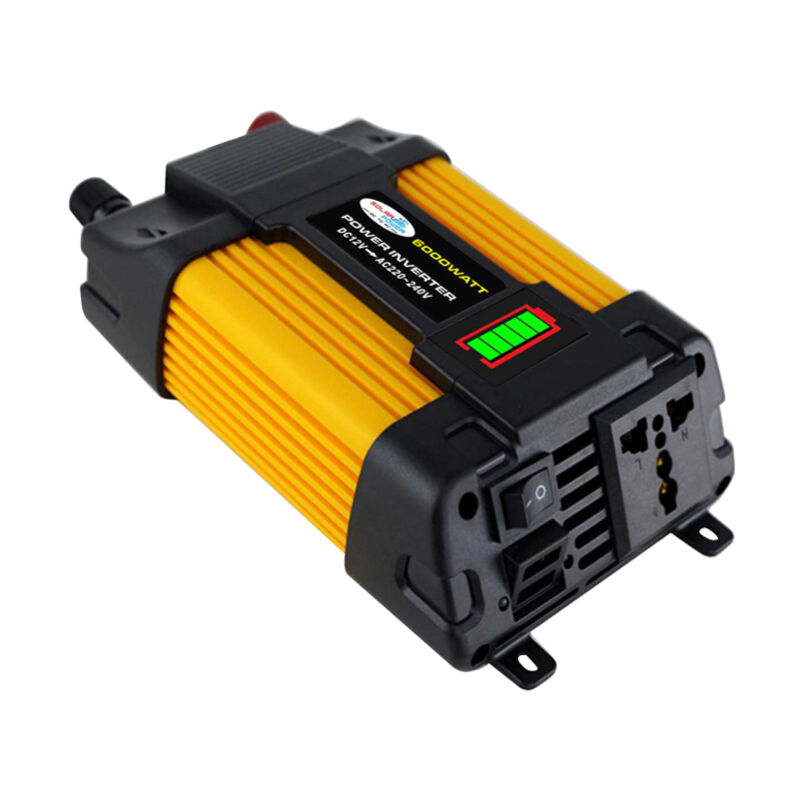 Bmut - lifcausal Convertisseur Haute Fréquence 4000W Onde Modifiée - Chargeur Voiture 12V/220V avec Ports usb Double 2.1A, Pinces Batterie et