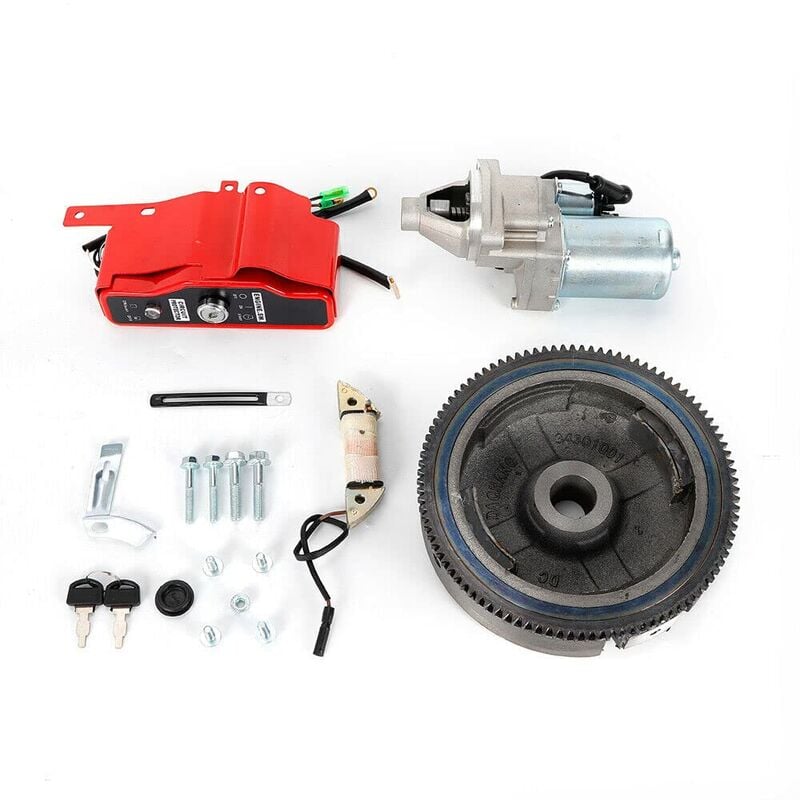 Volant d'inertie Kit de démarrage électrique pour Honda GX390 13 cv Moteurs et générateurs avec démarreur magnétique Volant d'inertie Couronne dentée