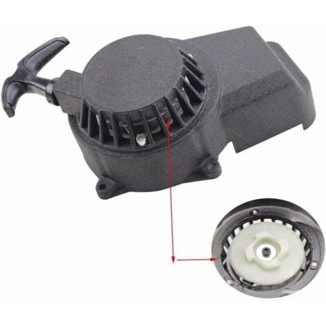 ERHOPE Démarreur en Aluminium Pédales de démarrage et pièces Noir Facile À Tirer À Rivet Remplacement pour 47CC 49cc Engrenage 2 Temps Boucle Pocket Bike Dirt Bike