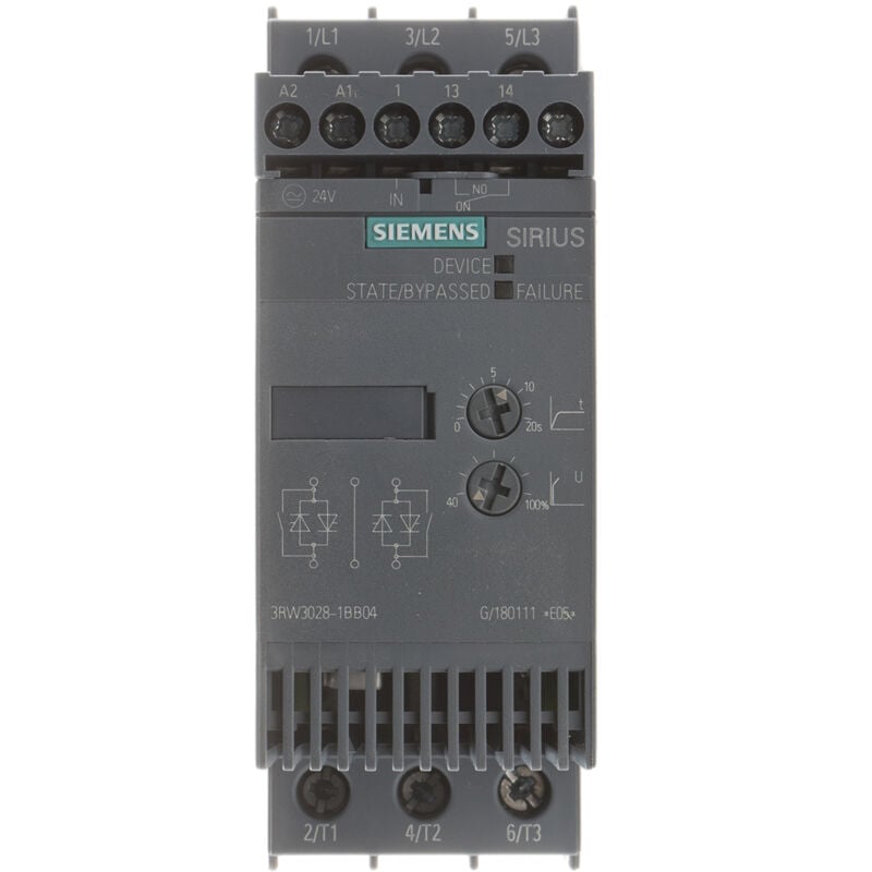 Démarreur progressif progressif, triphasé Siemens sirius 3RW30, 18,5 kW 400 v c.a. 38 a ( Prix pour 1 )