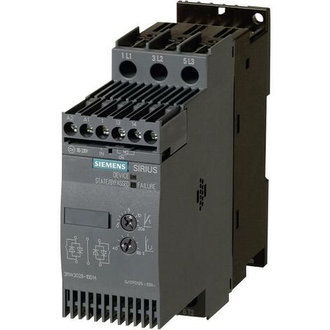 Démarreur progressif Siemens 3RW3017-1BB14 3RW30171BB14 Puissance moteur à 400 V 5.5 kW Puissance moteur à 230 V 3 kW 4