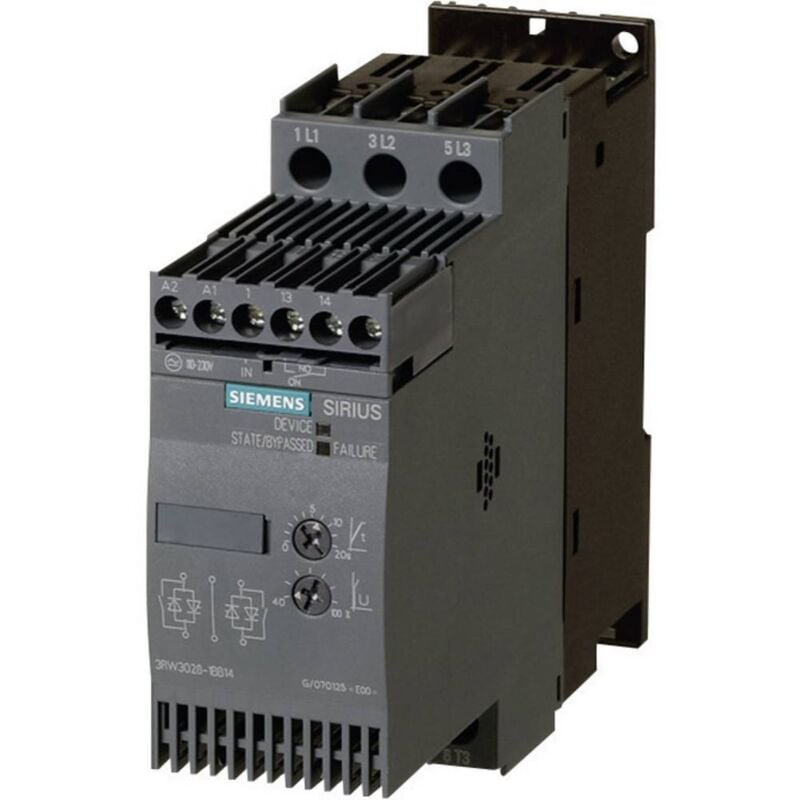 Démarreur progressif Siemens 3RW3027-1BB14 3RW30271BB14 Puissance moteur à 400 v 15 kW Puissance moteur à 230 v 7.5 kW 400 v/ac Courant nominal 32