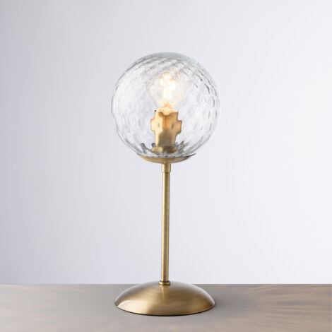Demetra Lampe De Table En Fer Bronzé Brossé 1 Lumière H.32 D.13 Bl279-Lt-Brz