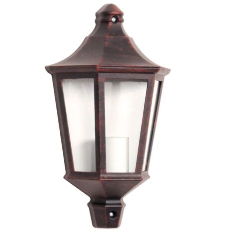 Demi Applique Extérieure 60W E27 Fonte Rouille LOAN