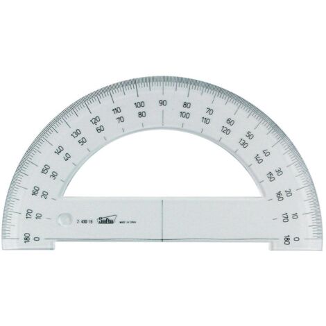 Demi-cercle en plastique 15 cm