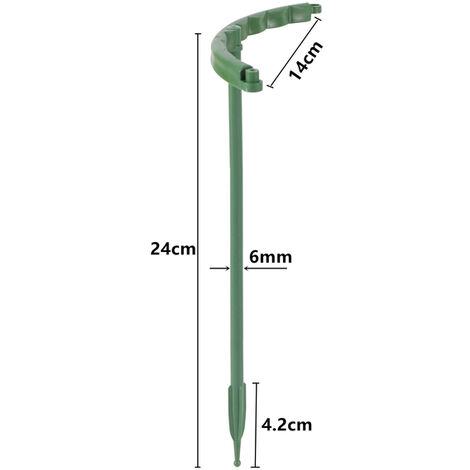 Demi-cercle En Plastique Plante Fleur Support Pile Stand Jardin Serre Verger Bonsa Arrangement Fixation Titulaire De La Tige Outil De Jardinage,24x14cm