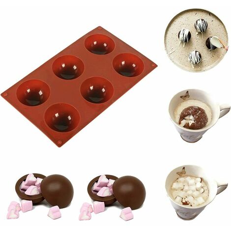 Demi-cercle Hot Chocolate Bomb Baking Pan, How to Make Hot Chocolate Bomb with Marshmallows, the New Way to Enjoy Milk (1pc)