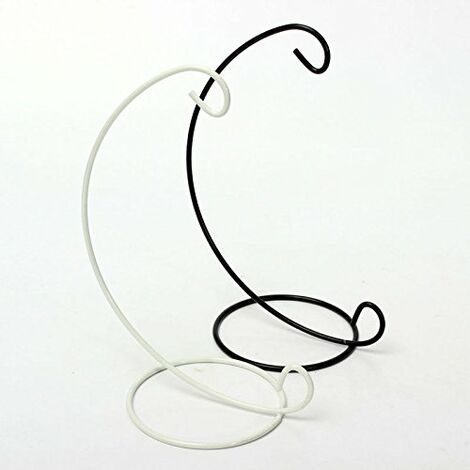 Demi-cercle Spirale Ornement Titulaire Stand pour Micro paysage verre pot Fer Suspendu Rack Titulaire Pour Plante noir239.7cm