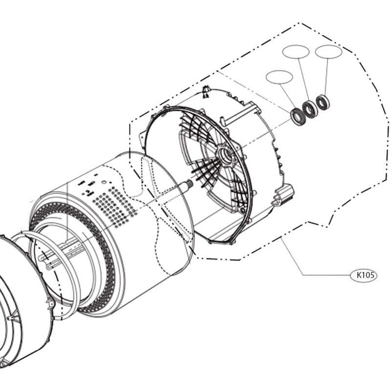 LG - Demi cuve arrière repère K105