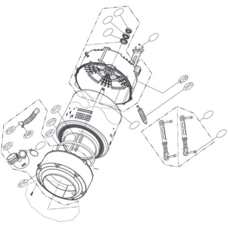 Demi cuve arrière (repère n°K105)