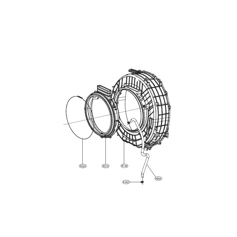 LG - demi cuve avant rep K140 pour lave linge MCK57515113