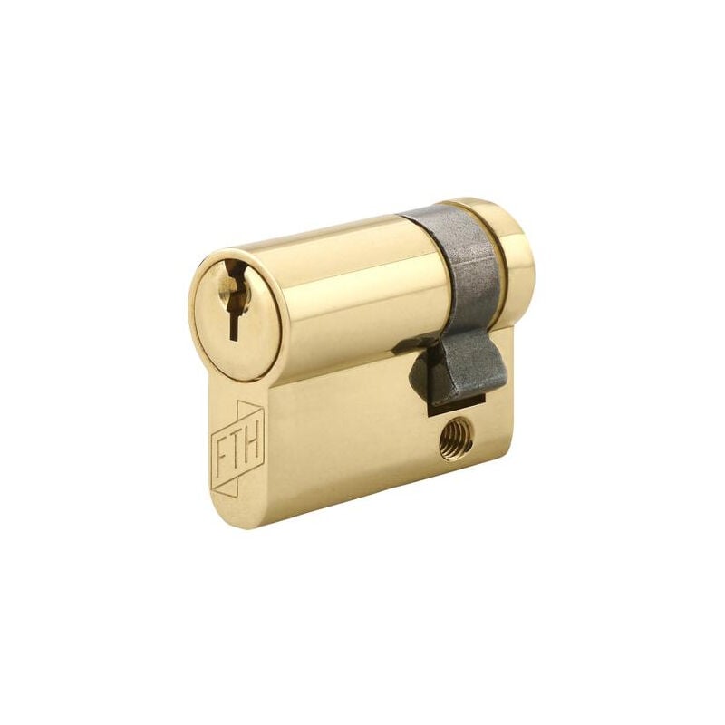 Demi-cylindre 5G, 30x10mm, cylindre et clés en laiton, 3 clés crantées