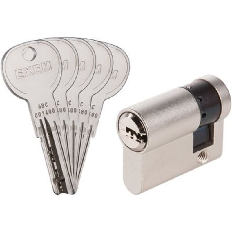 Demi-cylindre ISR6 Exem Laiton nickelé - Varié - 30 x 10 mm