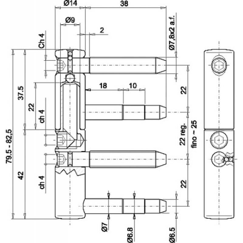 Otlav - Demi fiche Exacta en ø 13 mm acier zingué femelle boîte de 80 pièces