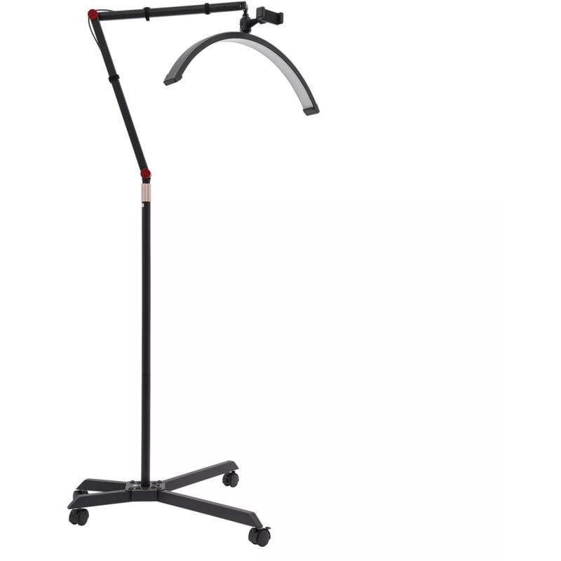 Demi-Lune Lampe led lampadaire, Hauteur réglable : 83-128cm pour extension de cils, éclairage lumière pour la beauté