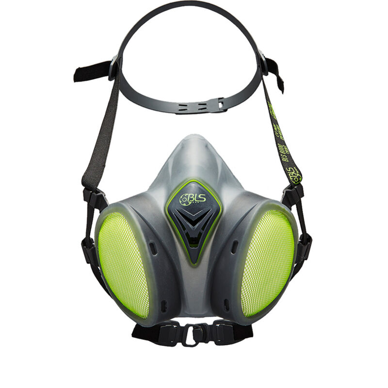 Demi-masque BLS série BLS 8100next Vert/Gris, taille Unique ( Prix pour 1 )