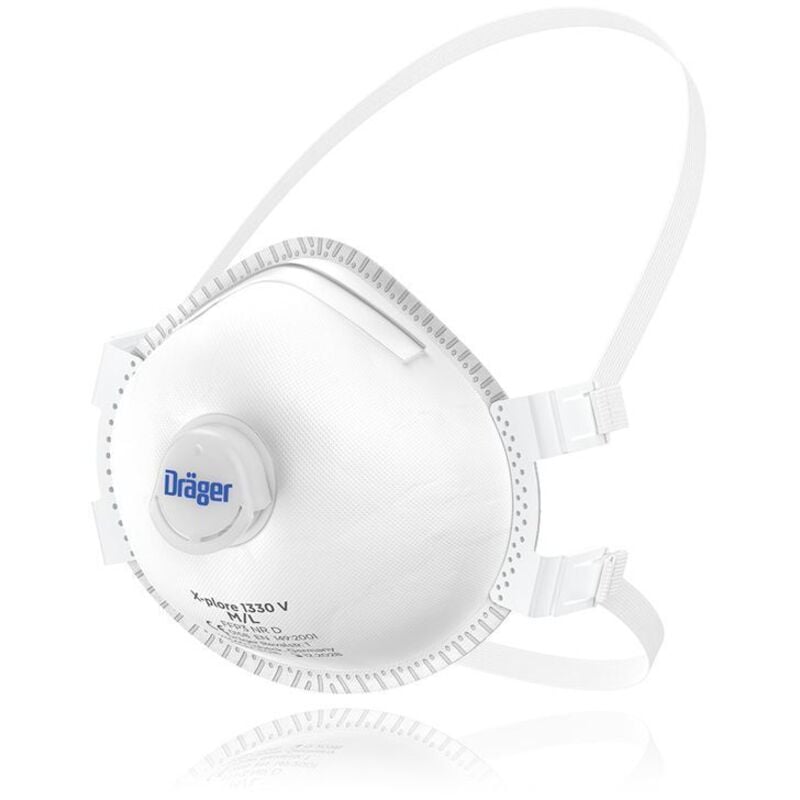 Dräger X-plore 1330 v Lot de 5 Masques de Protection respiratoire FFP3 Anti-Particules jetable Contre la poussière, Les Particules Fines, Taille s/m