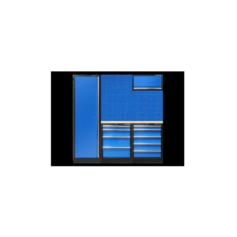 Demi mobilier d'atelier option droite - bleu - King Tony