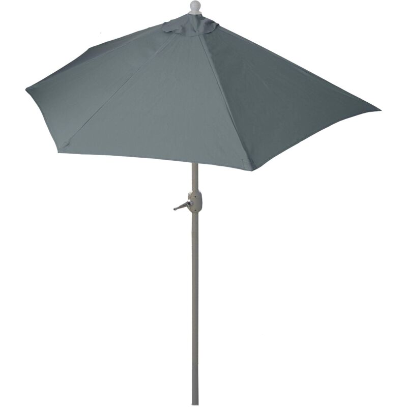 Jamais utilisé] Parasol Parla en alu, hémicycle, parasol de balcon uv 50+, 300cm anthracite sans pied