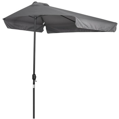 Demi-parasol de balcon DEAUVILLE gris