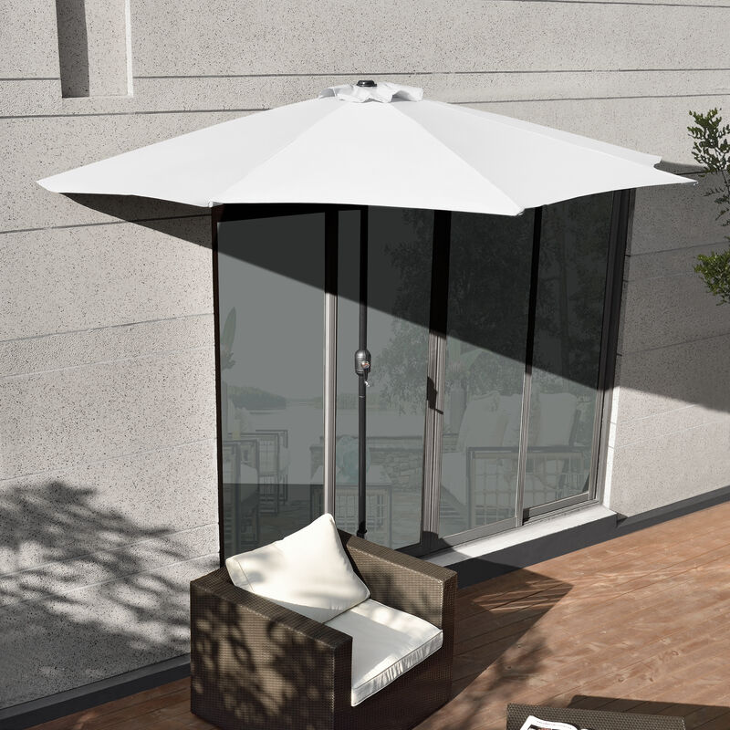 Demi-parasol Eger 300 x 150 x 230 cm blanc Casa.pro