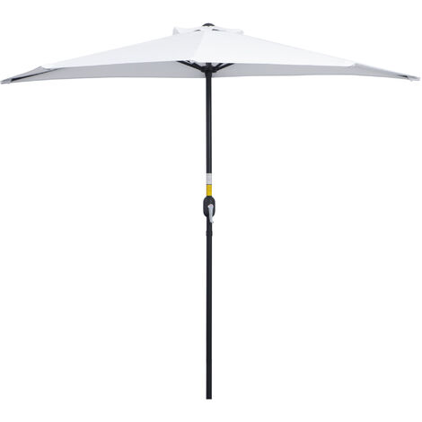 Demi parasol balcon avec manivelle acier polyester