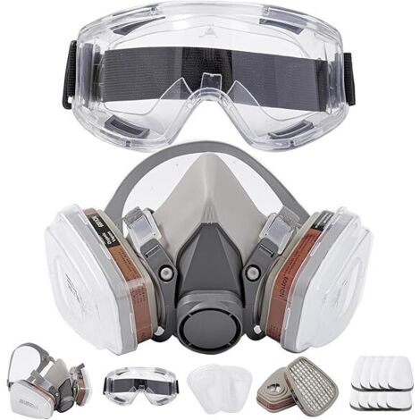 Demi-visage réutilisable , masque à vapeur organique et masque anti-poussière pour la peinture , le polissage mécanique , la bûche , le soudage et d'autres travaux