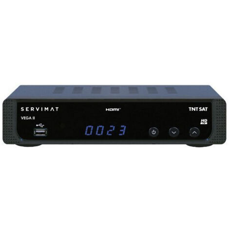 Démodulateur satellite - SERVIMAT - VEGAIIHD - Couleur Noir - Connecteur USB - Réception TNT gratuite